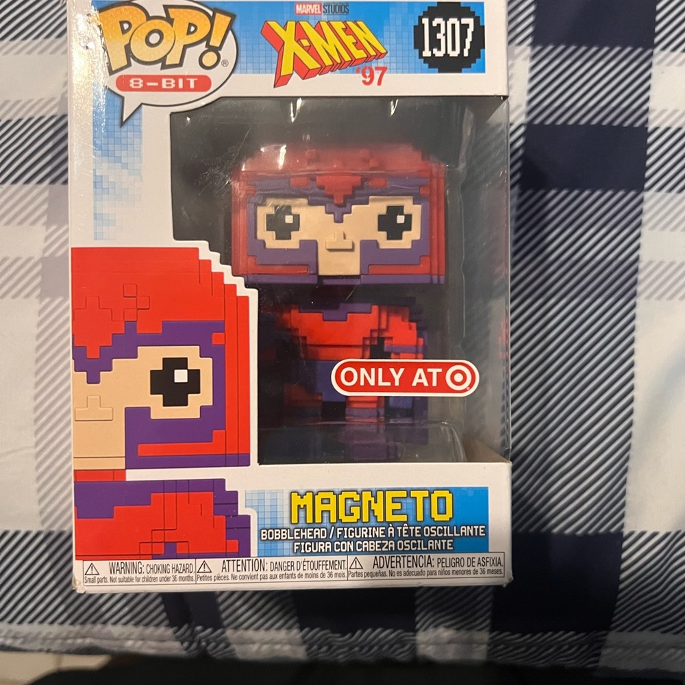 Funko 8-Bit Magneto Figure in Red and Purple